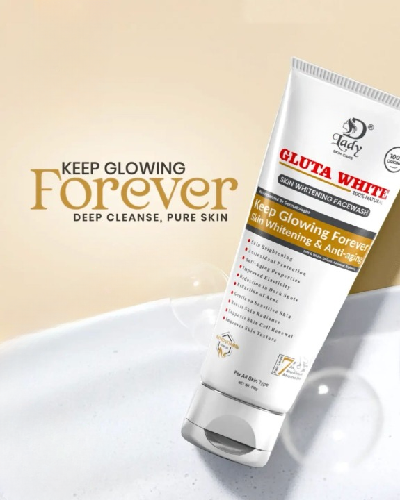 Gluta White 100% Natural Skin Whitening & Anti-aging Face Wash