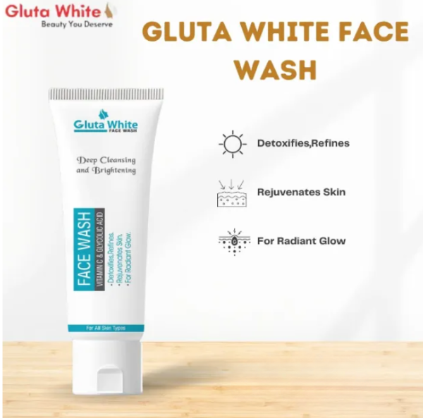 Gluta White Facewash 100ml – Brightening & Deep