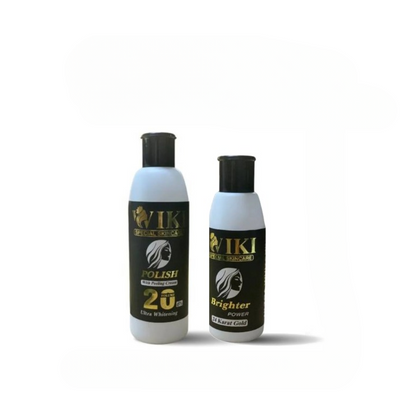 VIKI Special Skincare Brighter Power 24K Gold & Polish Peeling Cream  Whitening Set (Black)