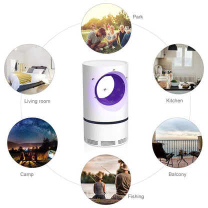 Mosquito Killer Lamp Electric Shocker Round – Powerful 360° UV Light Insect