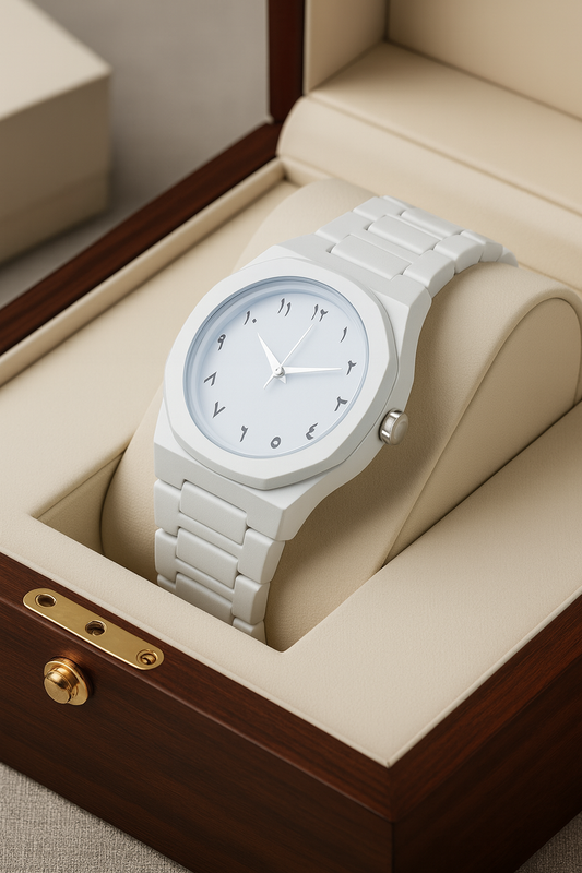 Full White Aura Watch Elegant Design Durable