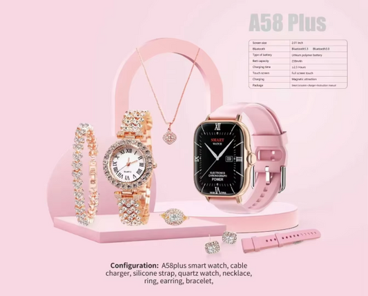 A58 Plus 6 In 1 – Smartwatch For Women | Best Quality Smart Watch For Girls