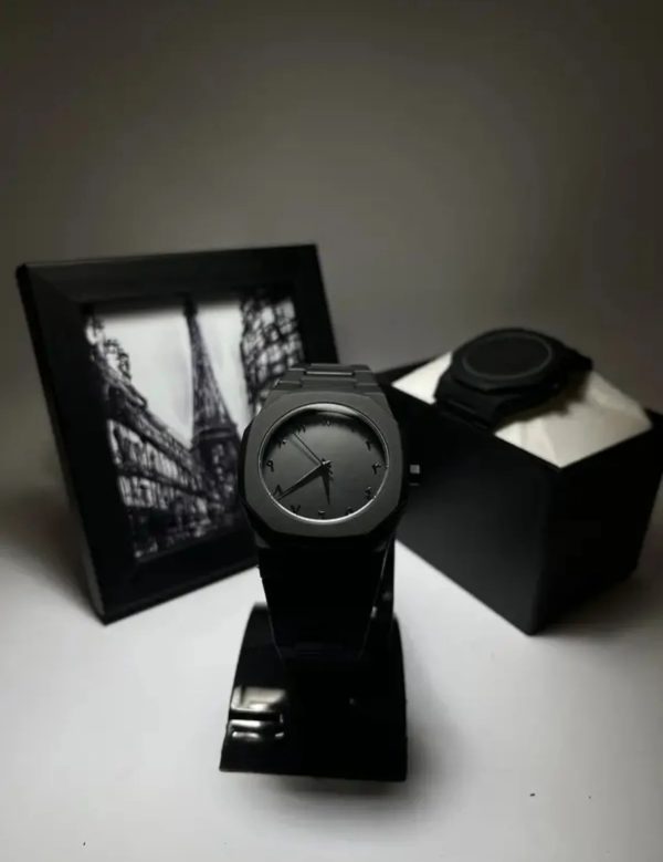 Full Black Aura Quartz Watch – Lightweight Design, , Premium Quality