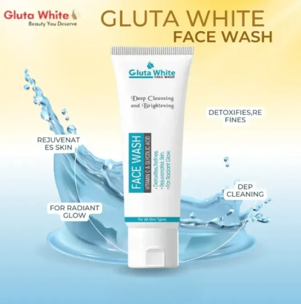 Gluta White Facewash 100ml – Brightening & Deep