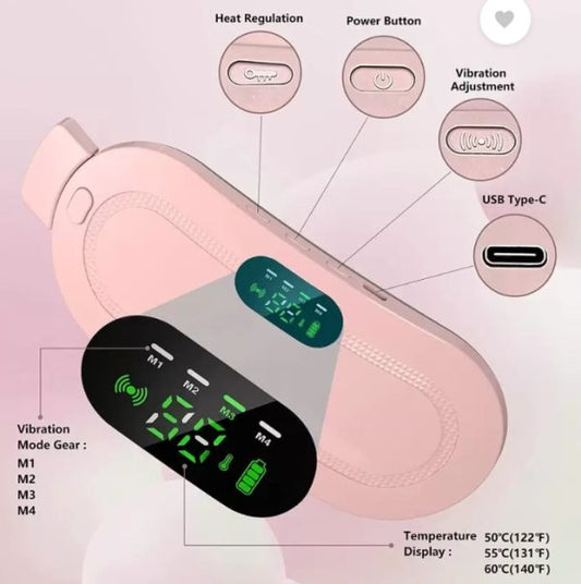 Heating Pad Women Period Pain Cramp Relief Belt -portable