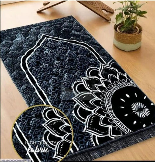 Luxury Velvet Embossed Prayer Mat – Soft Comfortable Muslim Janamaz