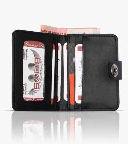 Plain Rexine Minimal Button Closure Wallet Smart