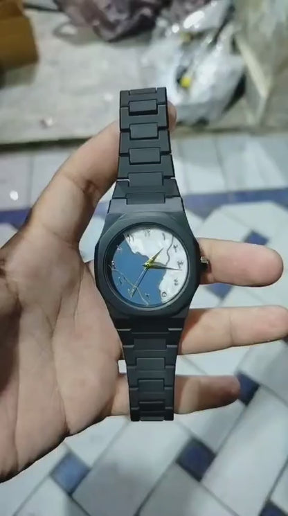 Black Aura Watch Elegant Design Durable Build Comfortable