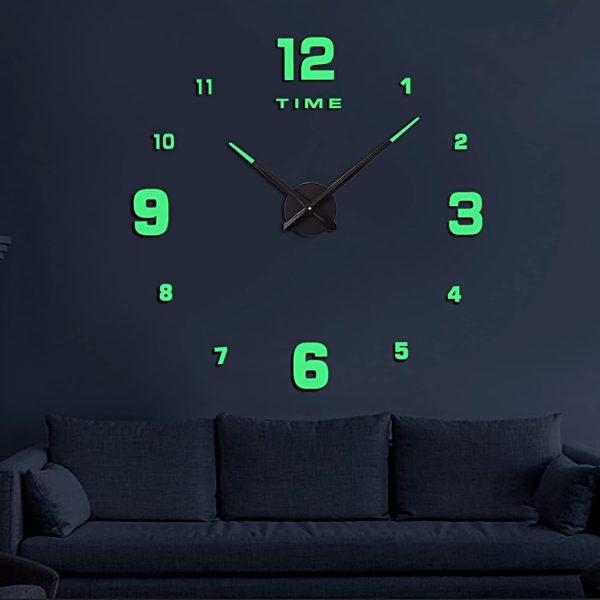 Wooden Numbers Wall Clocks Round Dial