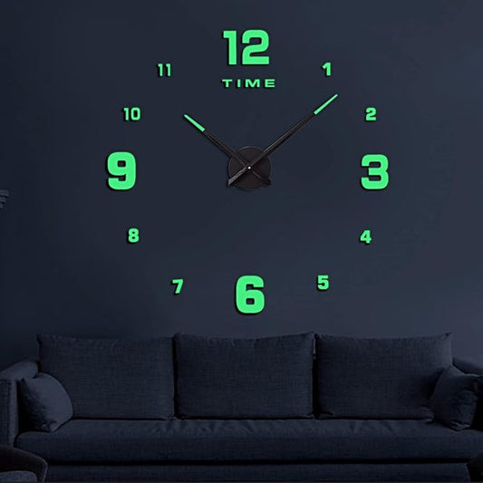 Wooden Numbers Wall Clocks Round Dial