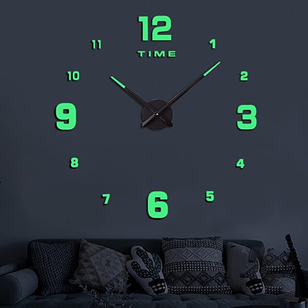 Wooden Numbers Wall Clocks Round Dial